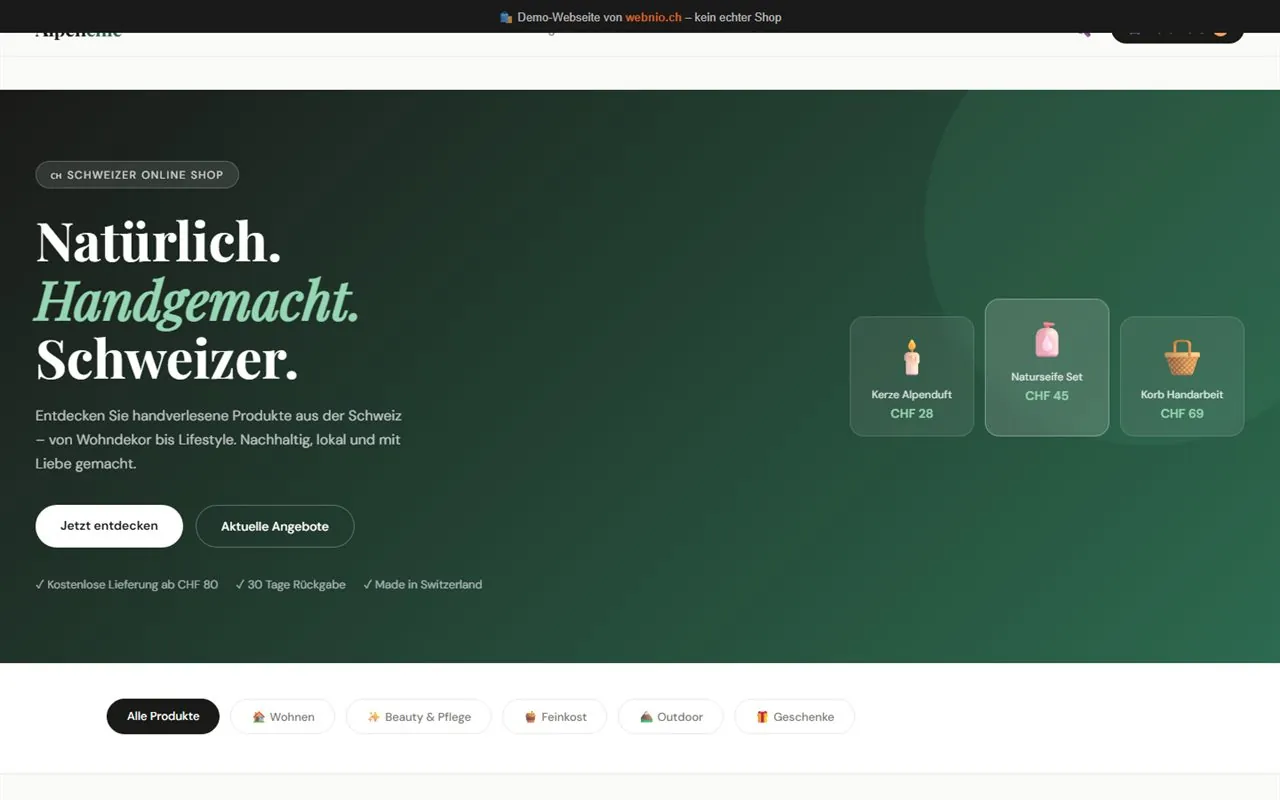 Alpenchic Online Shop Demo